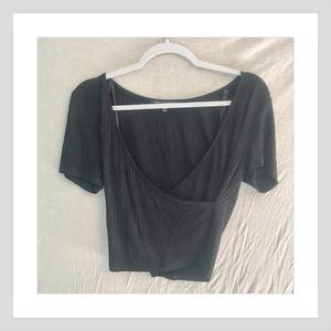 One Clothing Black Cropped Shirt